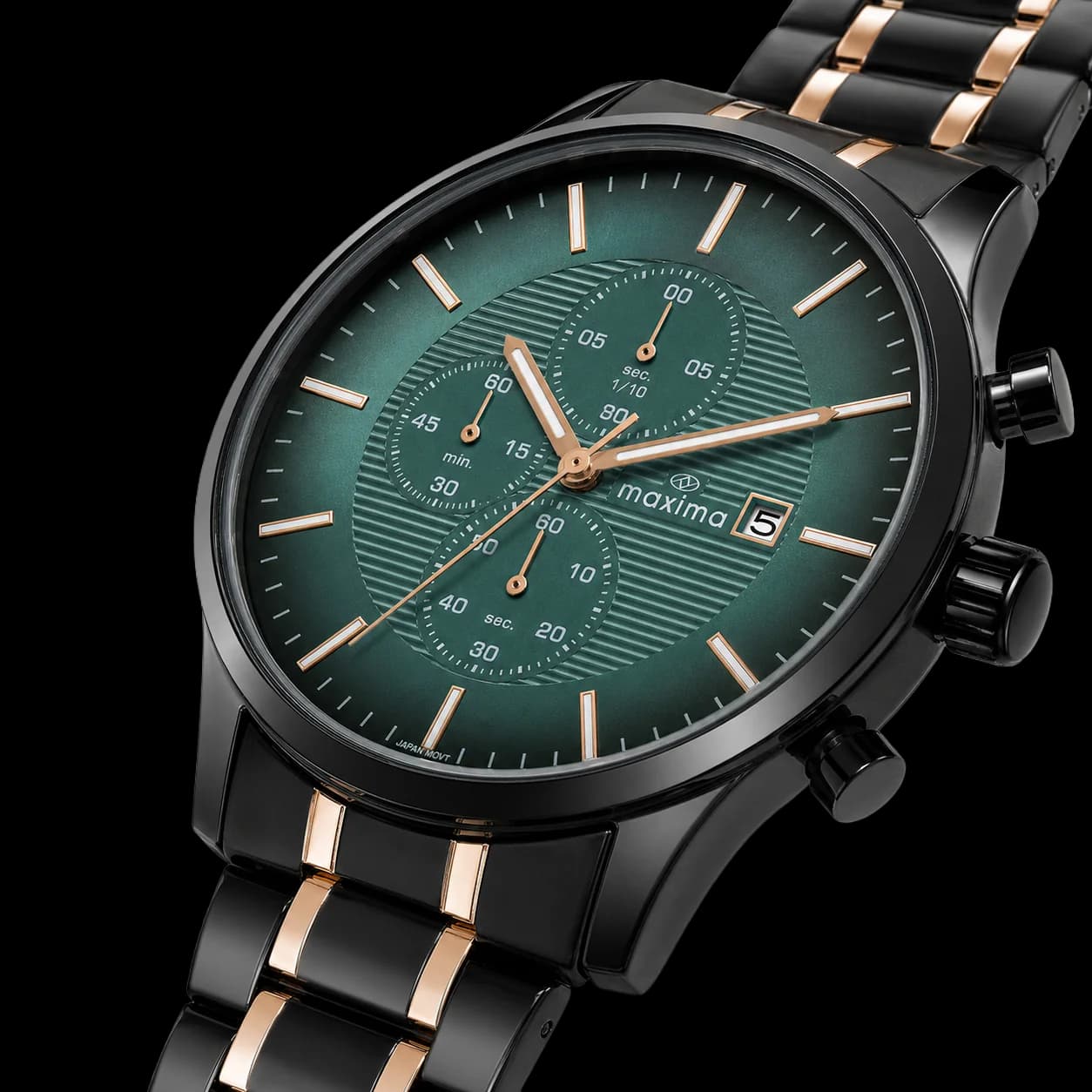 Maxima Rose Gold Titanium Finish Watch - Official Timepiece
