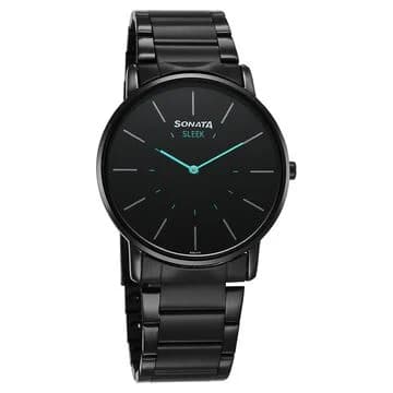 Sonata Sleek Slim Case Stainless Steel Watch - Official Timepiece